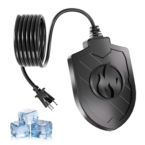 Webuys Bird Bath Heater for Outdoors in Winter, 100W Birdbath Water Heater Submersible for Winter Full-Covered Aluminum, Heated Bird Bath Deicer Thermostatic Control for Yard Patio Small Pond(Black)