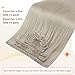 Full Shine Clip in Hair Extensions Real Human Hair Blonde Seamless Hair Extensions Clip in Ice Blonde Invisible Hair Extensions for Short Natural Straight Hair 12 Inch 8 PCS 95 G