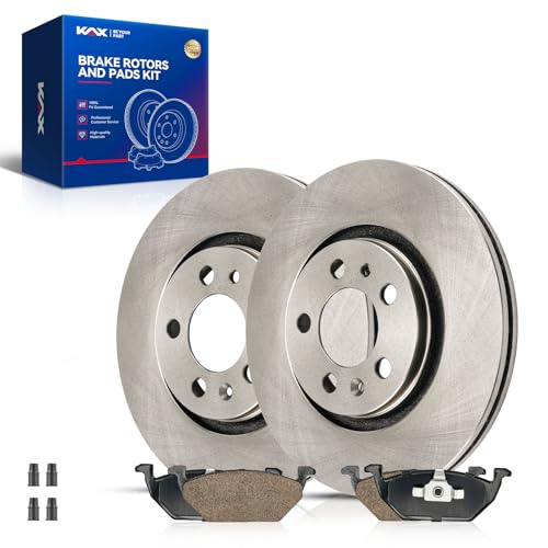 Image of KAX Front Brake Kit, OE Brake Rotors and Ceramic Brake Pads | Fits Volkswagen Jetta 2000-2006, Volkswagen Beetle 2000-2010, Volkswagen Golf 2000 2002-2006, Automotive Replacement Brake Kit