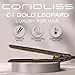 Corioliss C1 Flat Iron Hair Straightener Professional Titanium Plates Temperature Control Travel Case (Leopard Gold Soft Touch)
