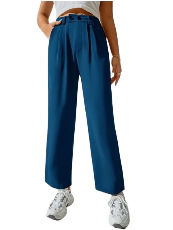 Image of Elendra Women Lycra - Bootcut Trousers Pant Wide Leg
