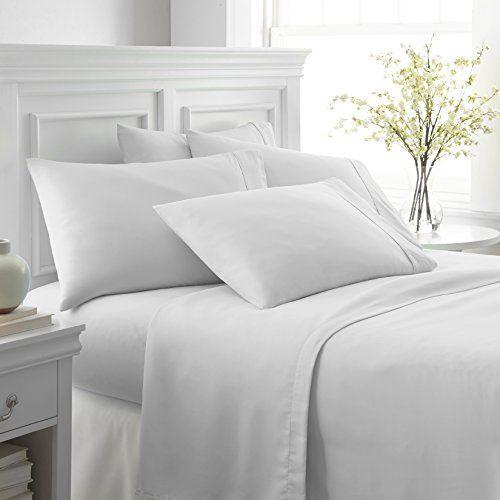 Ienjoy Home Simply Soft Ultra Soft 6 Piece Bed Sheet Set, Queen, White (Ss-6Pc-Queen-White) #TOP3