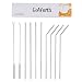 GoWorth 10.5-Inch Stainless Steel Bent and Straight Drinking Straws with 2 Cleaning Brushes (Set of 8)