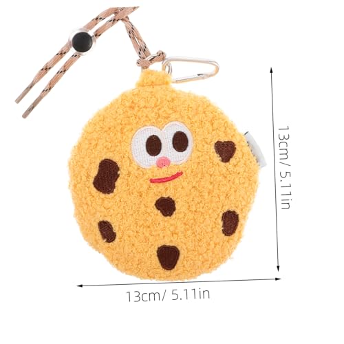 Mipcase Funny Cookie Coin Purse: Fuzzy Crossbody Bags with Detachable Keychain - Themed Storage Pouch for Kids’ Bus Pass & School Id Cards2