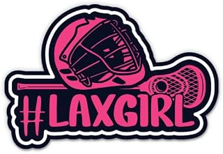 LAX Girl Sticker - 5" Laptop Sticker - Waterproof Vinyl for Car, Phone, Water Bottle - Lacrosse Decal