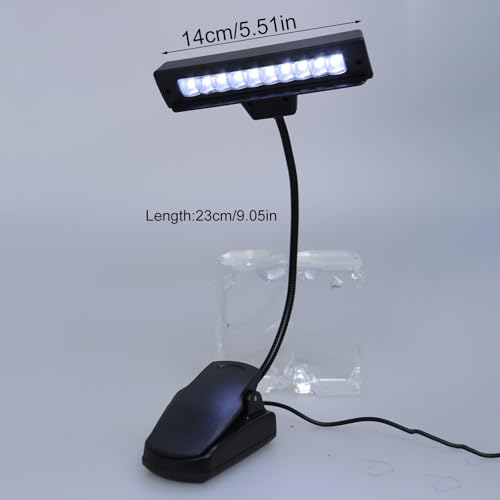 Lampe de lecture nomade 10 LED à clip USB piles AA de camping - 5