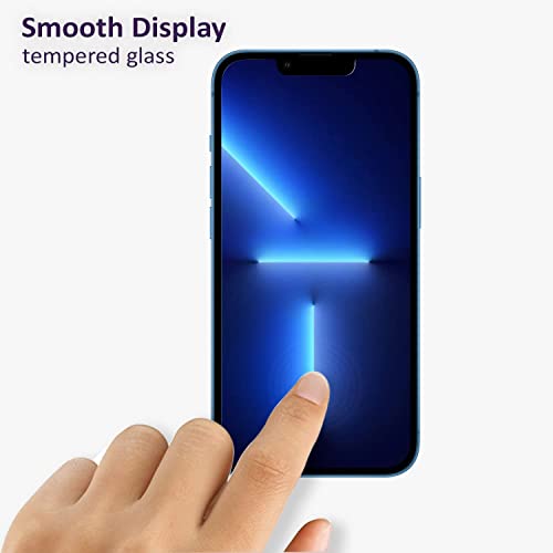 Image of Tempered Glass Screen Protector Compatible for iPhone 13 Pro max, iPhone 14 Plus with Edge to Edge Coverage and Easy Installation Kit, Pack of 1, Black