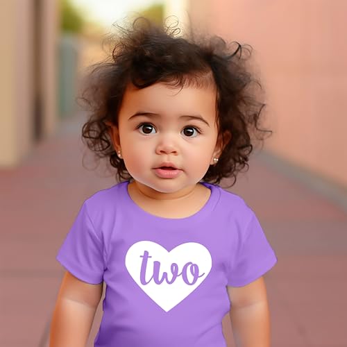 Two in Heart 2nd Birthday Girls Shirt for Toddler Girls Second Birthday Outfit4