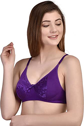 Image of Women Cotton Bra Minimizer Non Padded Bra