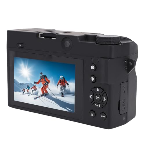 Sxhlseller 75MP HD Vlogging -Kamera, 4K -Digitalkamera für YouTube mit 3,0 -Zoll -HD -LCD -Bildschirm, 18x Digitaler Zoom, Taschenlampe (Black)