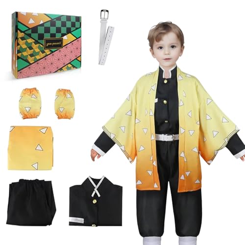 Kahopy Anime Cosplay Costume Kids Uniform Halloween Kimono Role Play Outfit Set for Boys and Girls