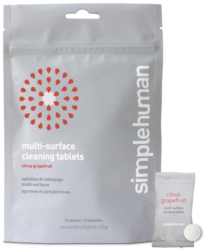 simplehuman-Multi-Surface-Cleaning-Tablets-Eco-Friendly-Safe-Around-Kids-Pets-Citrus-Grapefruit-Scent-12-Pack-Tablets-Makes-72-oz-of-Spray-Cleaner