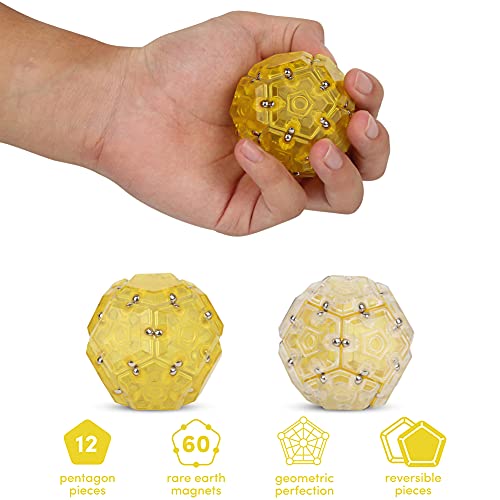 FAFF Esfera de descompressão magnética - Brinquedos de emenda de polígonos coloridos, bola de agitaç