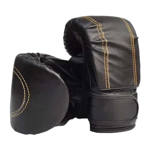 jyibinee 1 Pair Boxing Gloves, Gloves Men, Adjustable Breathable Ergonomic Adult Fighting Grappling Gloves for Gym Black
