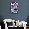 Great Wave Neon Dreams Retro Poster Metal Tin Sign Chic Art Retro Iron Painting for Workshop Train Room Bar Kitchen Decor11.8"x7.9" #4