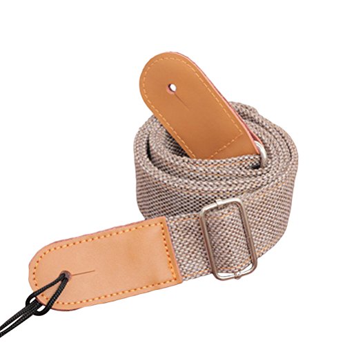 ROSENICE Sangle pour ukulélé en coton et lin – Bracelet en cuir véritable - Les Beatles, Paul McCartney, John Lennon, RIngo Starr, George Harrison ROSENICE Sangle pour ukulélé en coton et lin - Bracelet en cuir véritable