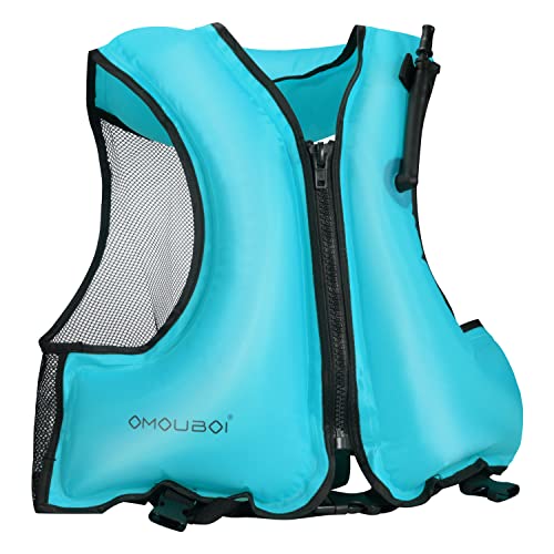 Inflatable Snorkel Vest for Adults (40-100kg) - Swim Jackets for Watersports, Kayaking, Paddle Boarding, Fishing, Surfing, and Rafting