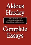 Complete Essays, Vol. 1: 1920-1925 (Volume I)