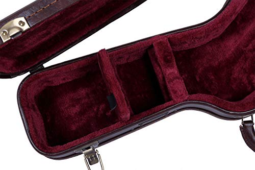 Image of Crossrock Vintage Brown Arch-top Wooden case for F Style Mandolin (CRW600MFBR)