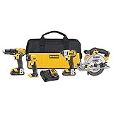 DEWALT 20V MAX Combo Kit, Compact 4-Tool (DCK421D2)
