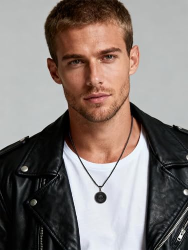 Image of U7 Saint Michael Necklace for Men,Stainless Steel /18K Gold Plated St Michael Archangel /Saint Benedict /Saint Christopher Pendant Amulet Necklace for Men Women