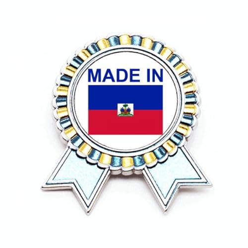 Broche Haiti Country Love en métal M pour personnaliser un vêtement uni
