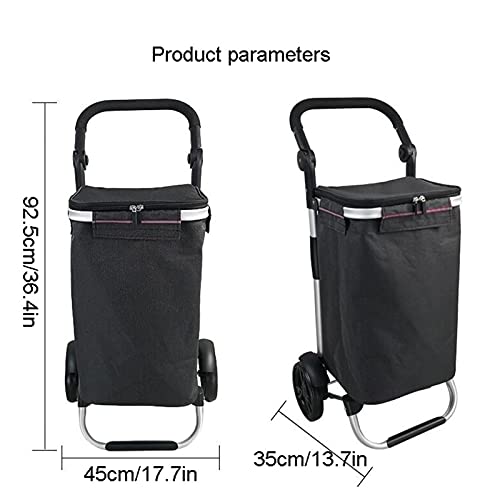 gbgymjm Einkaufstrolley 45L Einkaufstrolley mit Stofftasche und Lagerrad Faltbarer Lebensmittelgeschäft Treppenwagen für… – Bild 6