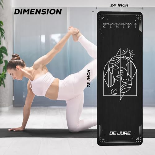 Image of De Jure Fitness Yoga Mat for Women and Men, 13mm Extra Thick Non-Slip NBR Exercise Mat for Yoga, Pilates, Gym & Floor Workouts - with Carry Strap - Gemini