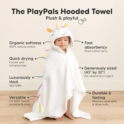Keababies Organic Baby Towel With Hood For Girls, Boys - Soft, Absorbent, 100% Cotton Hooded Baby Towels For Newborns, Infants, Large Hooded Bath Towels For Babies, Kids thumb #2