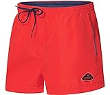 Ladeheid Herren Badehose kurz Schwimmshorts Badeshorts Schwimmhose LAZA1001 (Rot Marineblau, S)