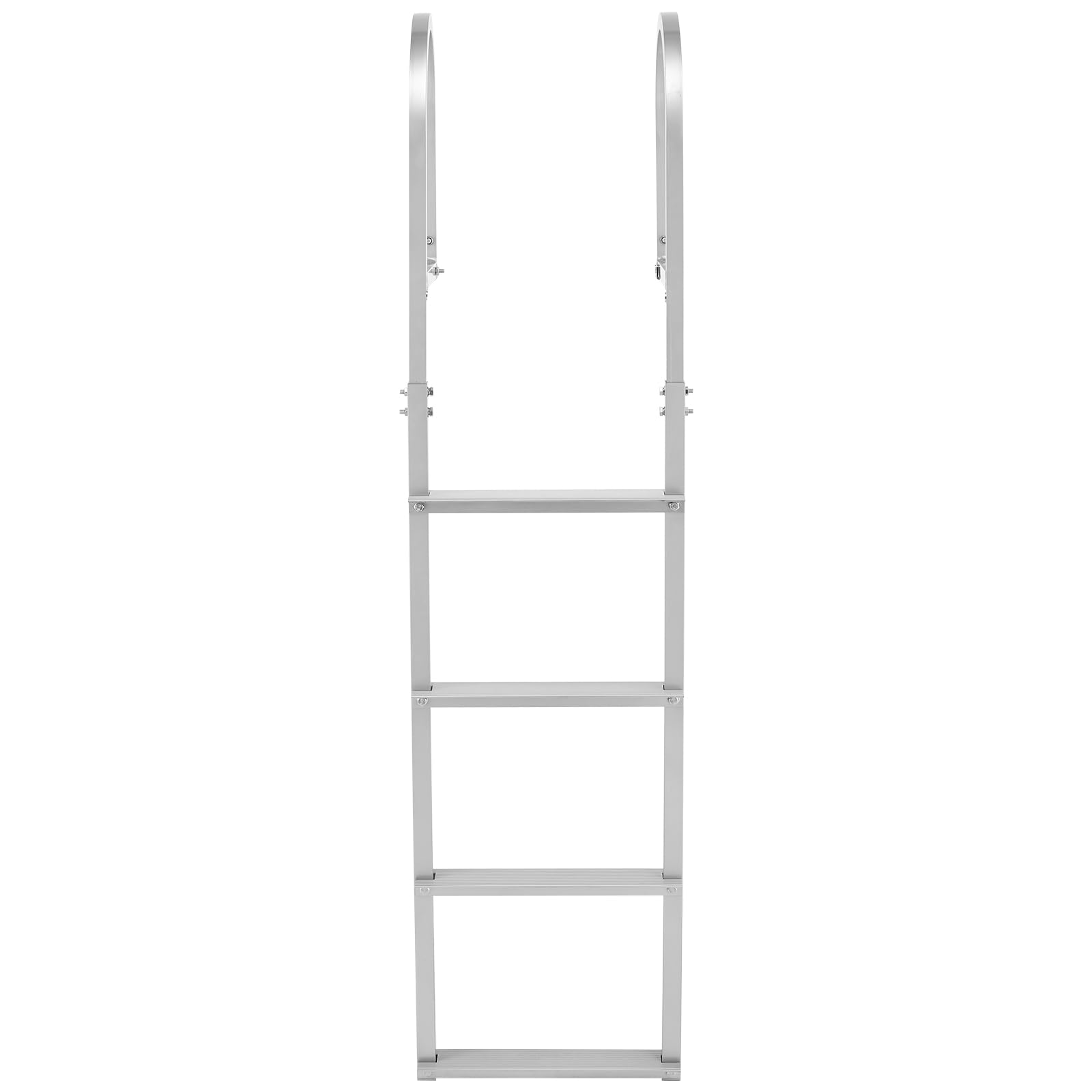 VEVOR Scaletta Smontabile per Molo, Scaletta Dritta da Pontile, 4 Gradini Larghi e Antiscivolo, Portata Massima 227 kg, Struttura in Lega di Alluminio, Sgancio Rapido, per Laghi e Barche a Pontone