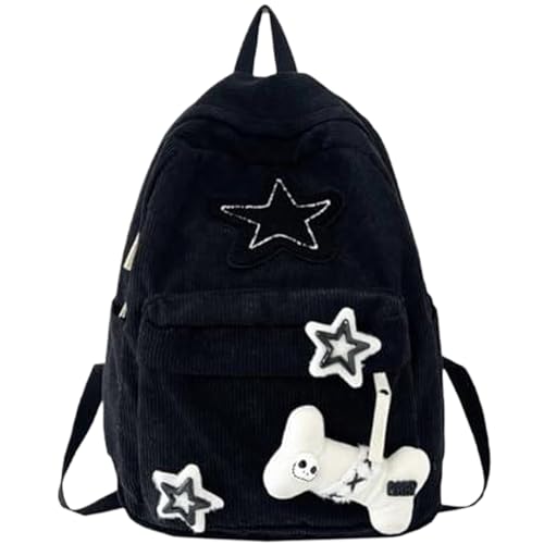 Mochila de pana portatil con gran capacidad de estilo estetico