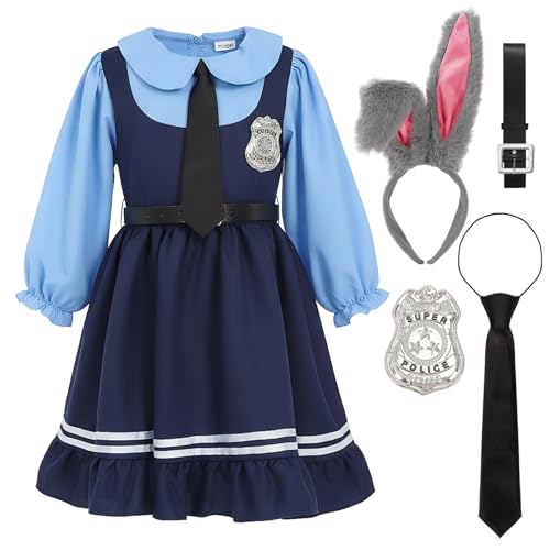 POEWAUVE Halloween Costume for Girls Halloween Cosplay Dress Headband (S)