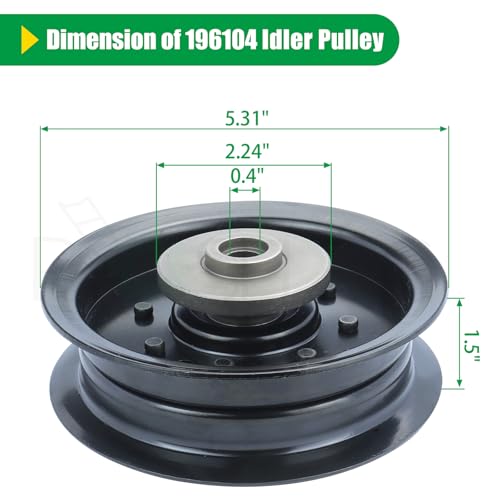 POSFLAG 2 Pack 532196104 Husqvarna Idler Pulley for 54" Z254F RZ5424 Decks by POSFLAG - Used condition - Image 4