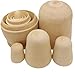 MAGIKON 5inch Set of 5pcs Unpainted Nesting Doll, Blank Doll, Make Your Own Doll