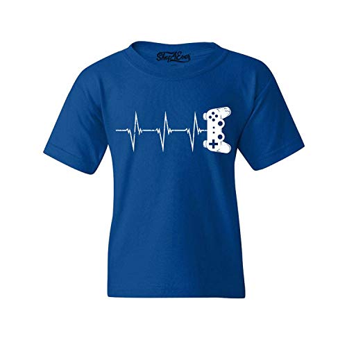 T-shirt gamer enfant shop4ever bleu L, le cadeau d'anniversaire original