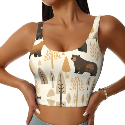 Chaleco deportivo para mujer Brown Bears para yoga y entrenamientos activos de fitness