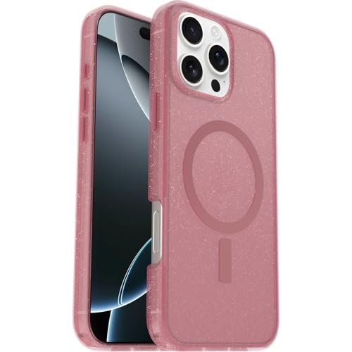 OtterBox Symmetry Series Clear MagSafe Case for iPhone 16 Pro Max, Shockproof, Drop proof, Protective Thin Case, 3x Tested to Military Standard, Clear/Pink