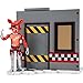 Jazwares Five Nights at Freddy’s Classic Foxy Office Set - 5-Inch Articulated Figure with Jumpscare Feature, Glow-in-The-Dark Eyes, and Optical Diorama
