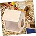 Toyvian Wooden Hamster Hideout Feeding Platform Small Animal Hideaway for Hamsters and Small Pets Play Set