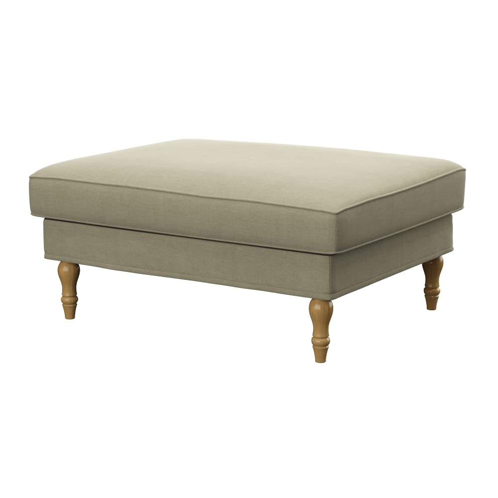 Soferia Replacement Compatible Cover for Stocksund Footstool, fabric Elegance Beige