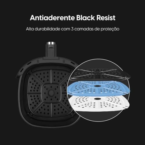 Fritadeira de Ar sem Óleo 4,2L 1600W Black (110V)