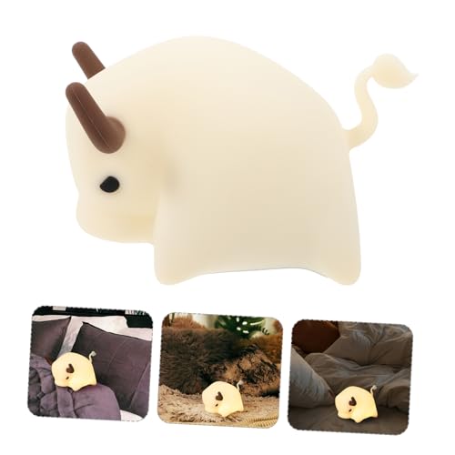 Lámpara de noche de silicona balacoo diseño vaca miniatura 3