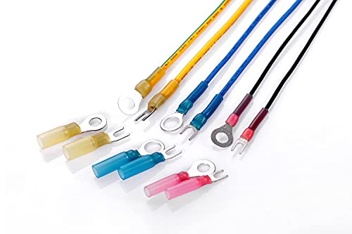 670Pcs Heat Shrink Wire Connectors Heat Shrink Butt Connector Waterproof Automotive Marine Electrical Terminals Kit Crimp Connector Assortment Ring Fork Spade Bullet Hooks Butt Splices #TOP6