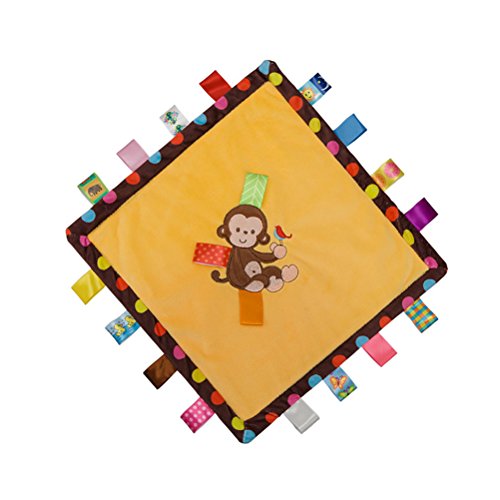 YeahiBaby Doudou per neonato Copertine di conforto sicurezza per bebè con taggies (Scimmia)