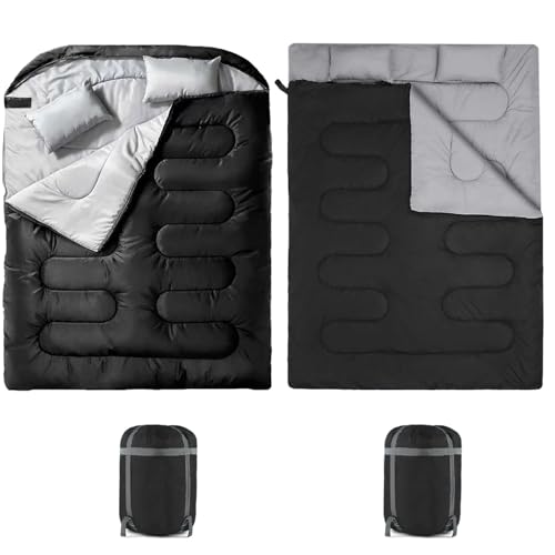 Sac de couchage 2 personnes imperméable 4 saisons pour camping et randonnée