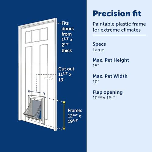 PetSafe Extreme Weather Plastic Dog Door, 3-Flap Insulated, Large - image 3