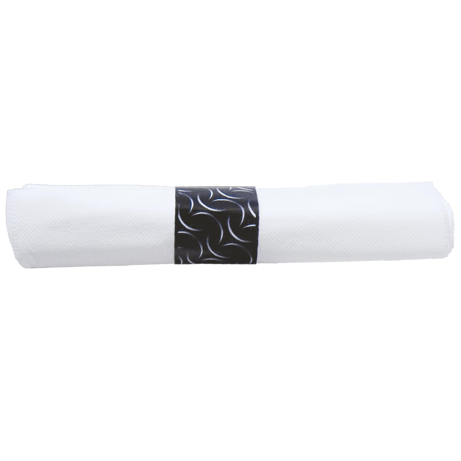 Hoffmaster 119979 fashnpoint Caterwrap conos de servilletas de papel y peso pesado cubiertos, media luna, color blanco/metálico (caja de 100)