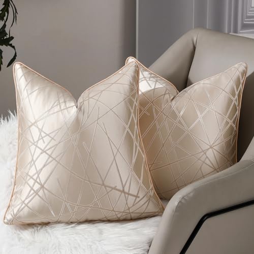 Taie de coussin douce dorée vctops 45x45 pour canapé moderne