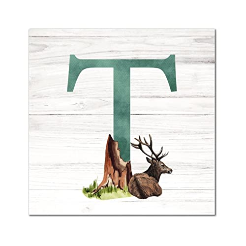 Lettre T monogramme en bois, cadeau idéal de pendaison de crémaillère